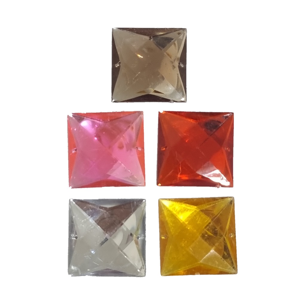 Payet Diamond Kristal Sequin Kotak 30x30 mm @100 pcs Grade A