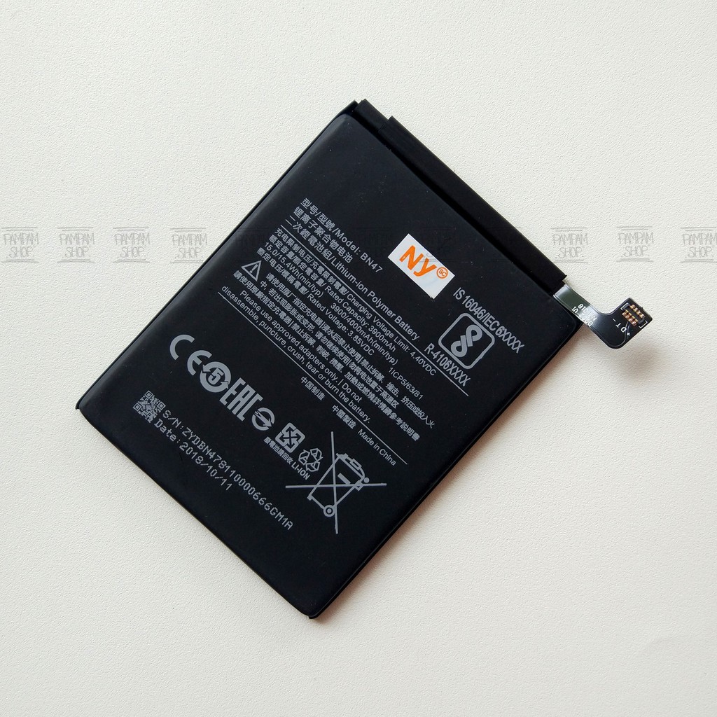Baterai XiaoMi BN47 Mi A2 Lite Redmi 6 Pro Batre Xiao Batrai Battery BN 47