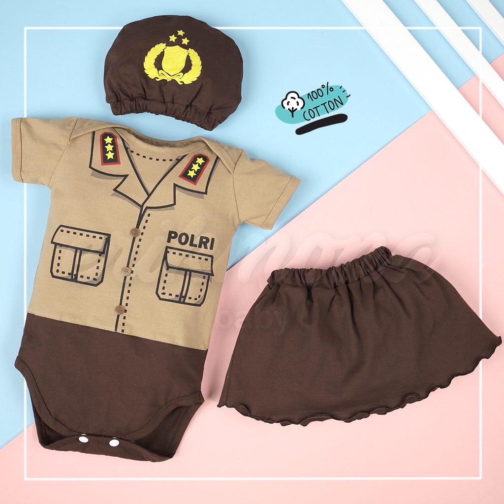 ❤️jumper bayi baju bayi lucu karakter polisi police baju anak