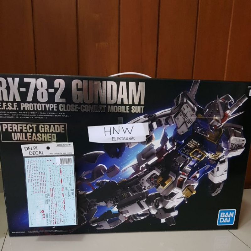 PG Unleashed RX 78 2 Gundam Bonus Water decal Delpi