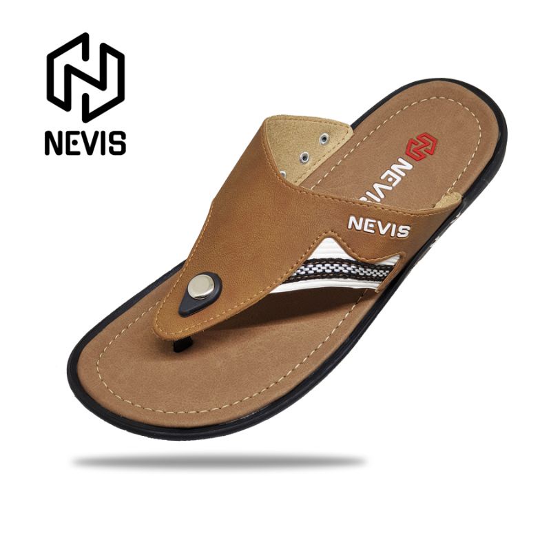 Sandal Jepit Kulit Pria Original Nevis NVS 19 Sendal Santai Casual Pria Dewasa