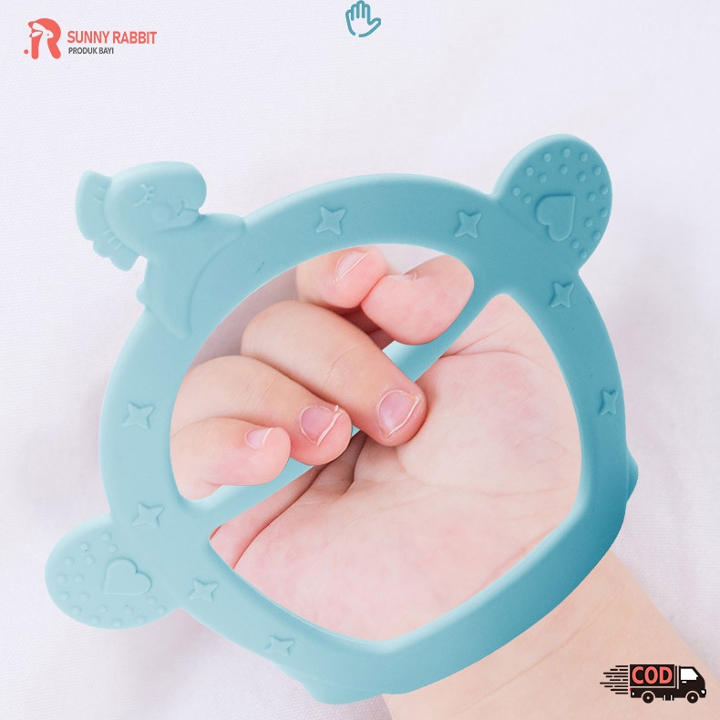Teether bayi/Gigitan bayi teether/Teether bayi gelang/Mainan gigitan bayi bahan silikon (B68)