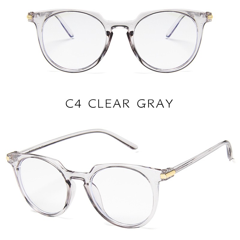 (YUZHU) Bayar di Tempat Korean Design Retro Kacamata Wanita/Pria Lensa Replaceable Optik Eyeglasses Women