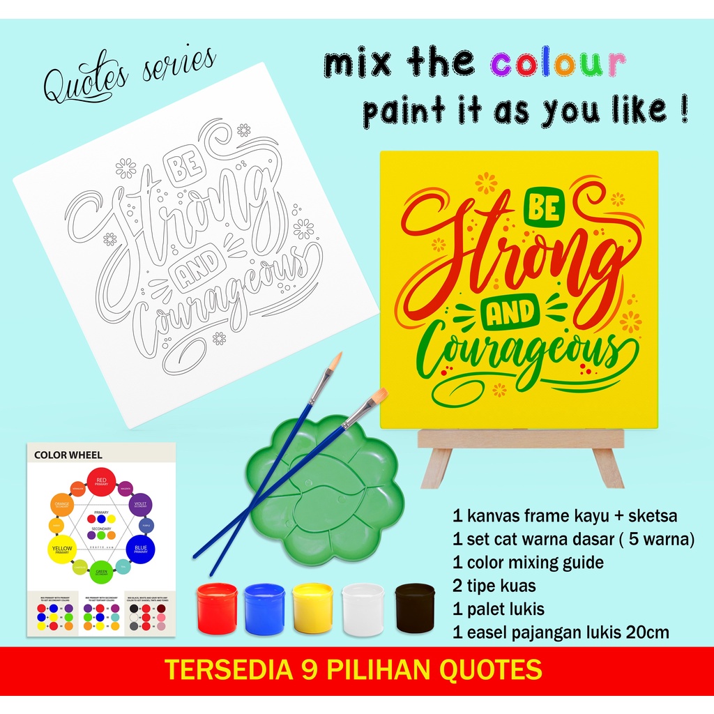 

SET MELUKIS KANVAS 20X20CM EDISI QUOTES