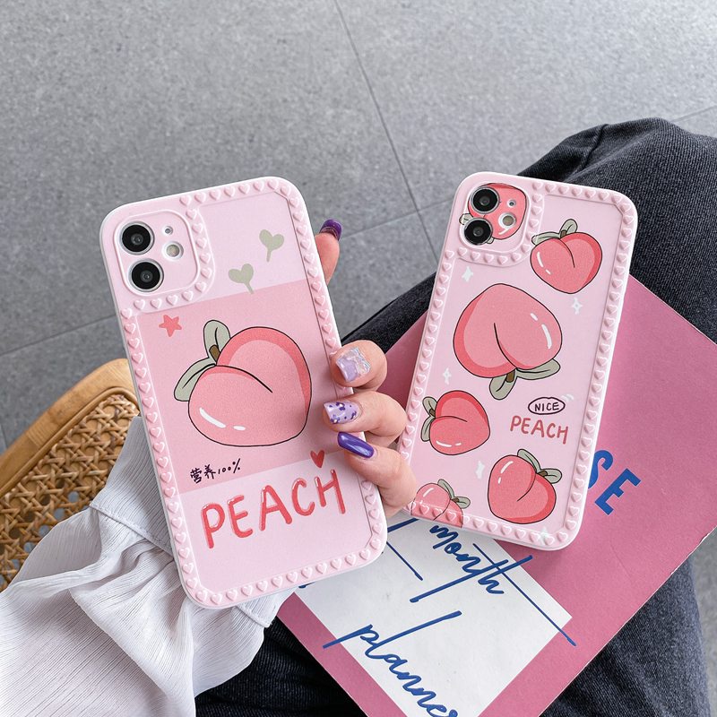 Love Frame Pink Peach Soft Case HP OPPO A53 A33 A31 A5 A9 2020 A16 A55