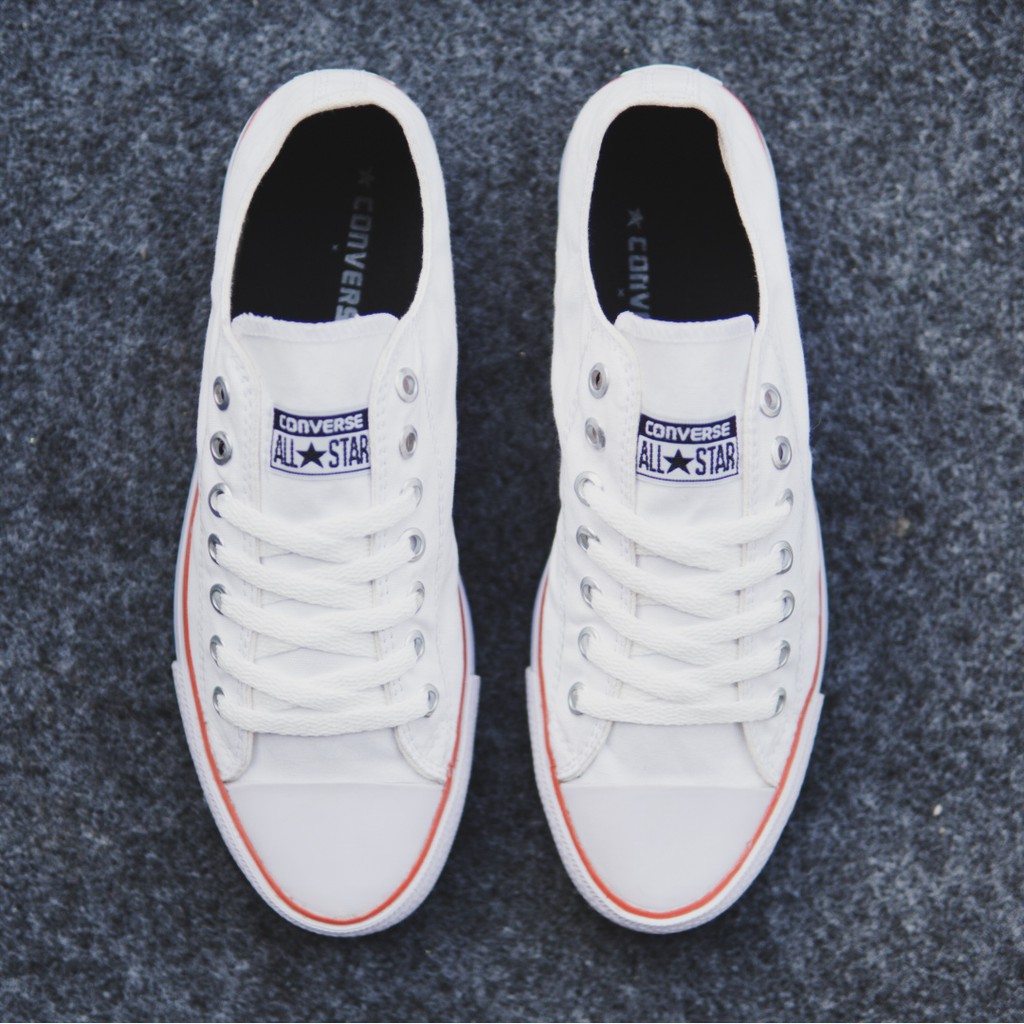 Sepatu Pria/Wanita Converse Allstar Pendek Putih List Merah Biru Casual Sneakers /Sekolah/Kuliah