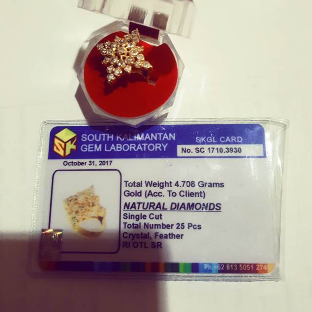 Cincin emas berlian kalimantan( SOLD)