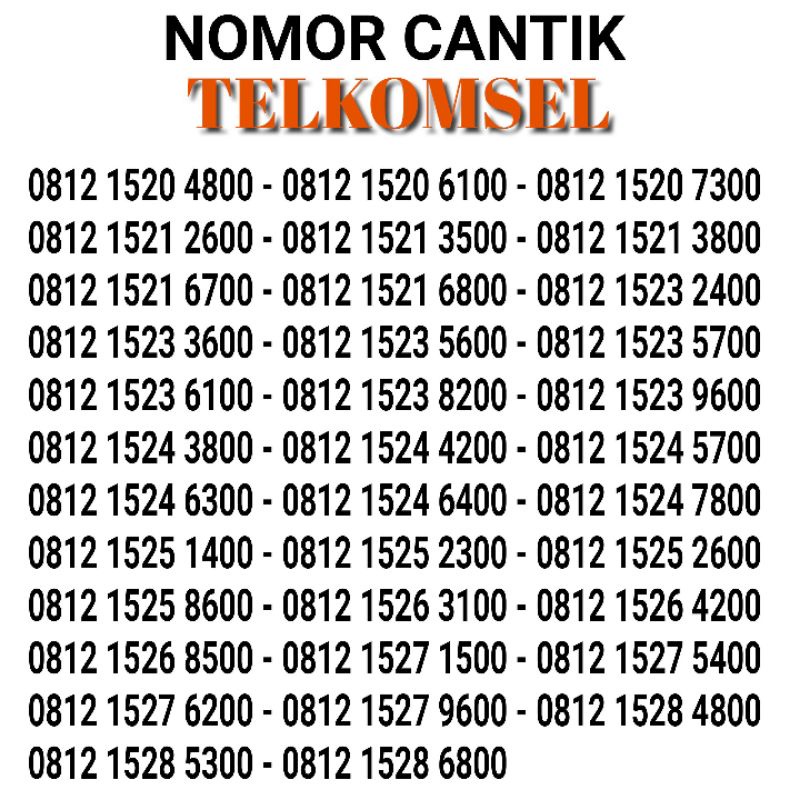 (combo sakti) kartu perdana NOMOR CANTIK SIMPATI xx00