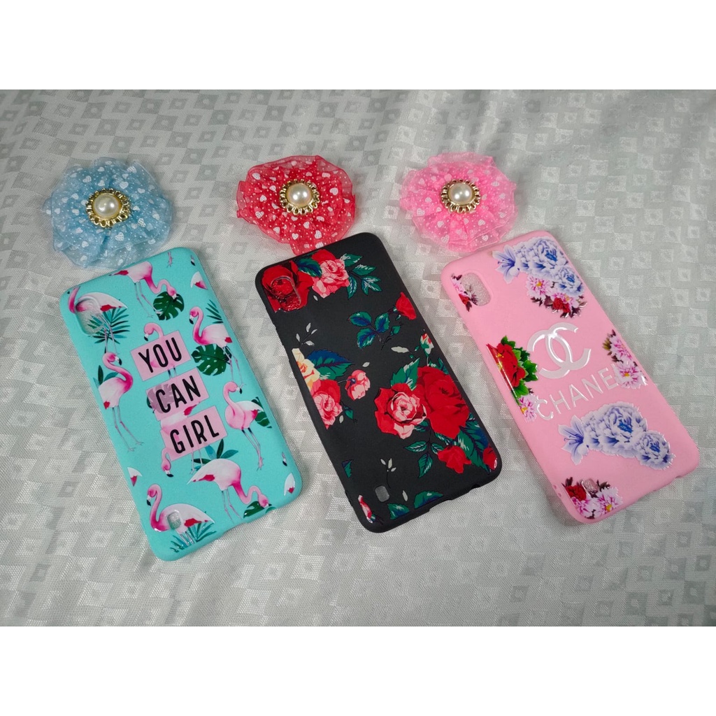 SOFT CASE KARAKTER POPSOCKET BUNGA 5D SAMSUNG A30S