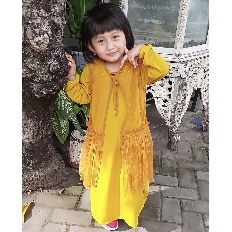 Dress anak set outer tile premium