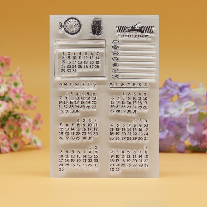 Clear Stamp (Stempel Transparan/Bening) - Calendar Design