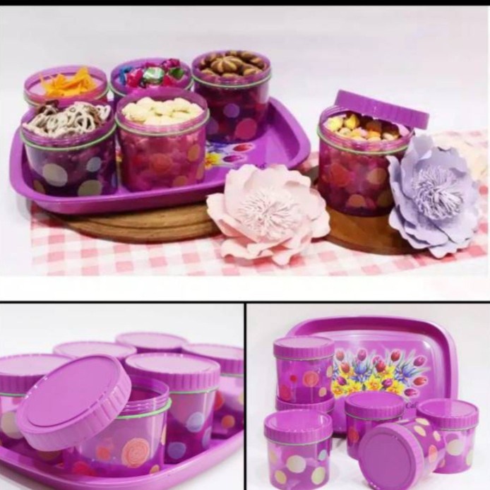 promo paket rodong // Calista SHIRO Nampan & Toples (7 in 1 ) / Toples Kue / Toples Lebaran / Toples