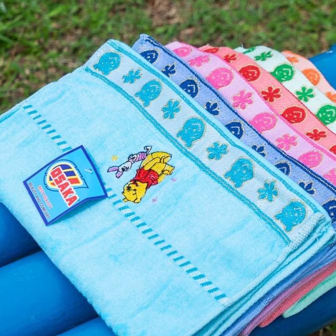 Berkualitas Handuk Sport Osaka - Handuk Olahraga Bordir Karakter Lucu Terbatas