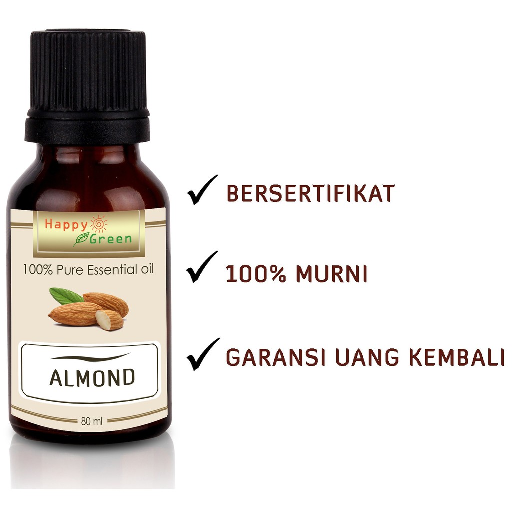 

Jual HAPPY GREEN 100% PURE Almond Oil - Minyak Almond Cosmetic Grade 80mL Murni