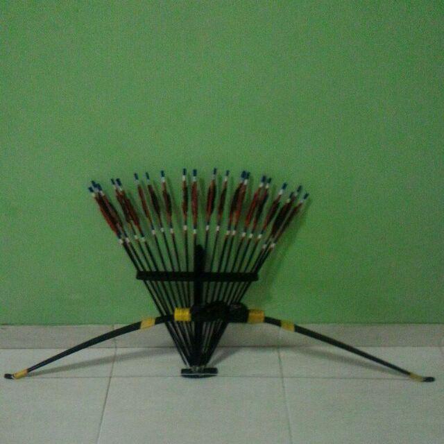 Panah + 16pcs Busur Motif Batik Kuno