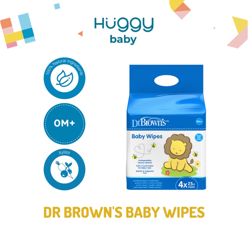 Dr Brown's HG044 Baby Wipes | Tissue Basah Anak