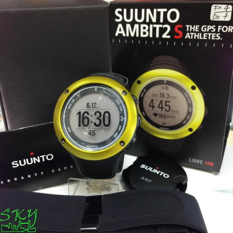 Jam Tangan Pria Suunto Ambit 2 S Lime with HR Digital Rubber Karet Original