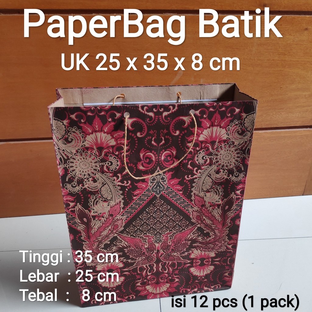 paper bag batik Uk 25x33x8cm / paperbag, shopping bag, tas kertas batik