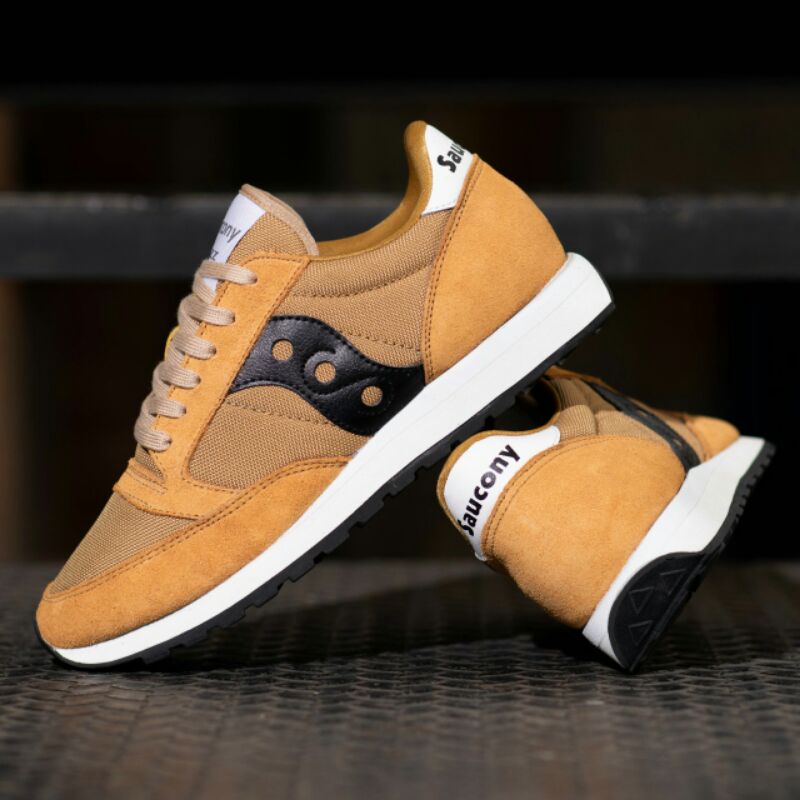 SEPATU SOUCONY JAZZ BROWN BLACK | SEPATU PRIA SAUCONY JAZZ VINTAGE BROWN BLACK
