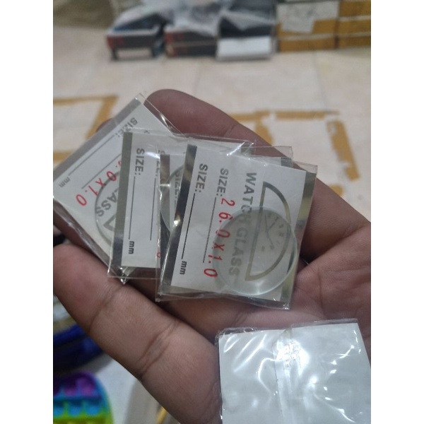 KACA JAM TANGAN CEMBUNG DATAR TEBAL 1 MM KACA JAM TANGAN CEMBUNG