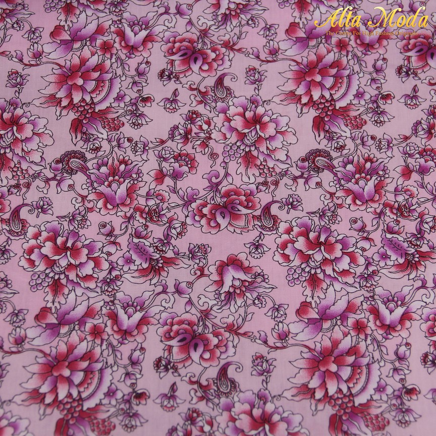 

Alta Moda Katun Motif Dusty Motif Daun Pink (1M)