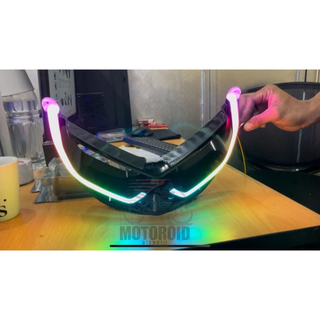 Frame Alis Drl Acrilic Lampu Depan LED untuk Yamaha NMAX155 NMAX-155 NMAX 155 2020 2021 DP 09