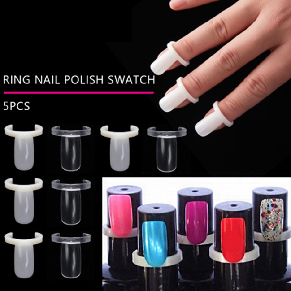 50pcs / set Cincin Papan display Warna Kuku Bahan Plastik Untuk Praktek nail art