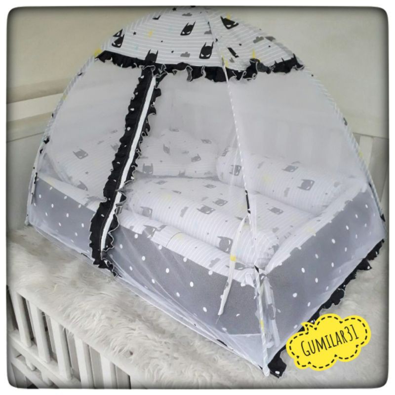 kasur bayi - set tempat tidur bayi - baby nest set kelambu tidur - kasur bayi bantal guling bayi