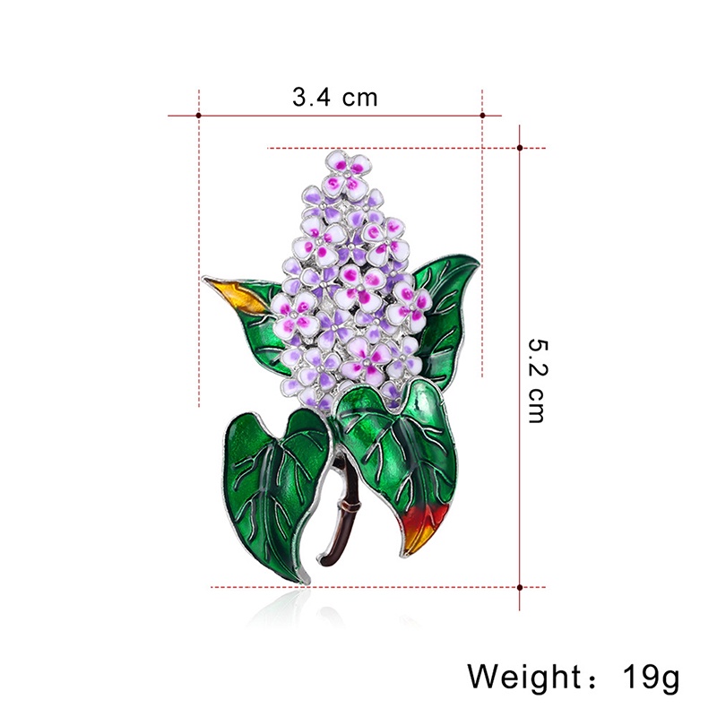 Hbid Bros Pin Enamel Desain Bunga Lilac Untuk Pesta / Kantor