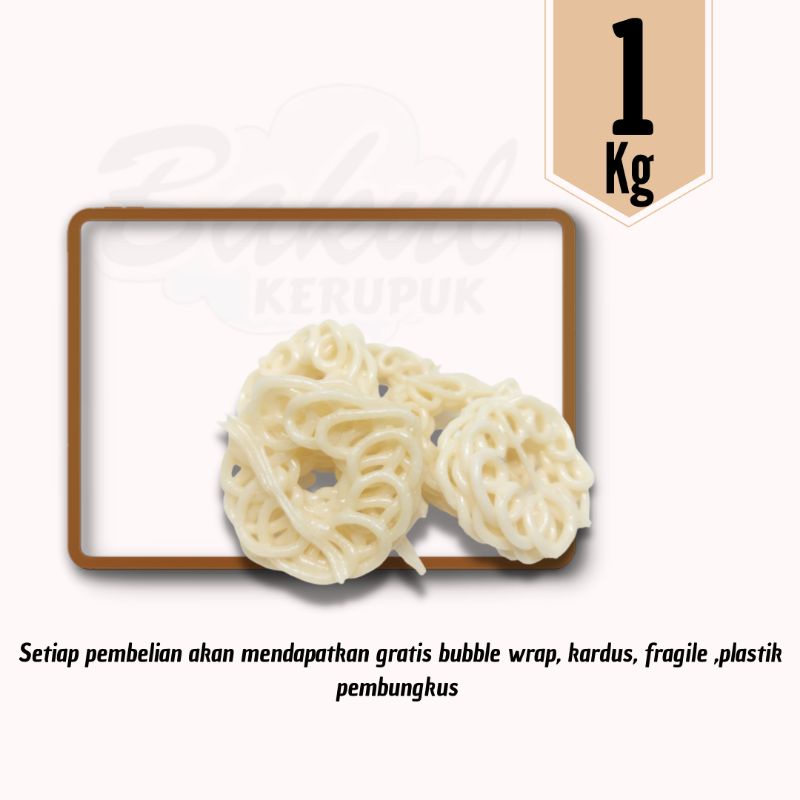 

Kerupuk Mentah Mawar Uyel Krupuk Kriting Kemasan 1 Kg Bahan Seblak Makanan Ringan