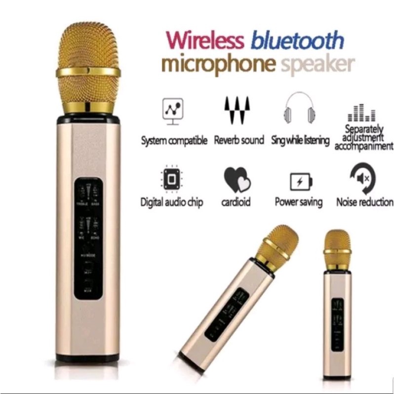 Microphone Mic K6 Karaoke Player Smule mic wireless Original