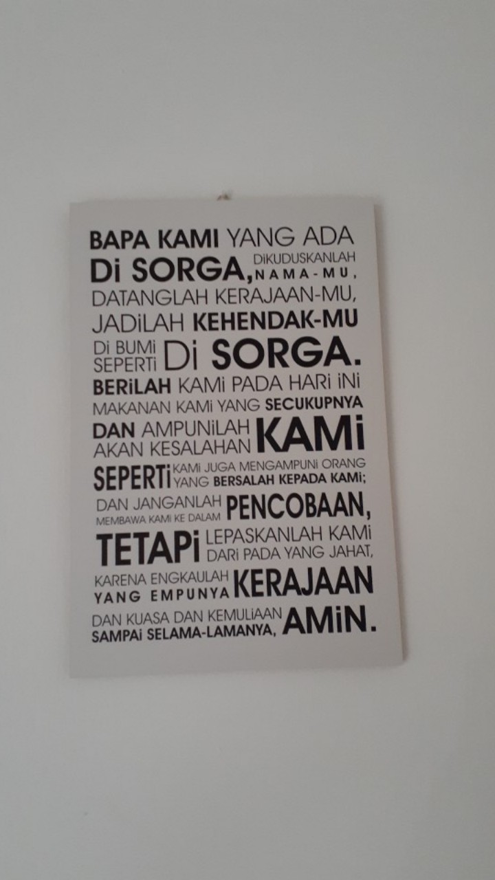 Doa Bapa Kami Poster Walldecor Nasrani Kristen Katolik