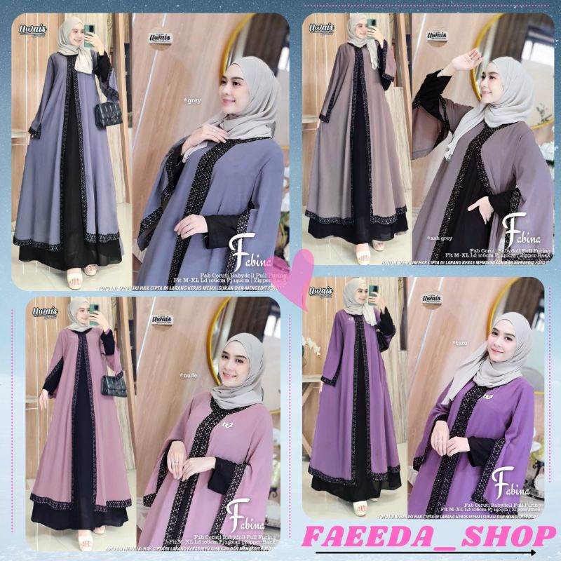 GAMIS TERBARU KEKINIAN CANTIK BEST SELLER WANITA MUSLIMAH SYARI MODERN TERBARU MURAH ORI 2022 FABINA