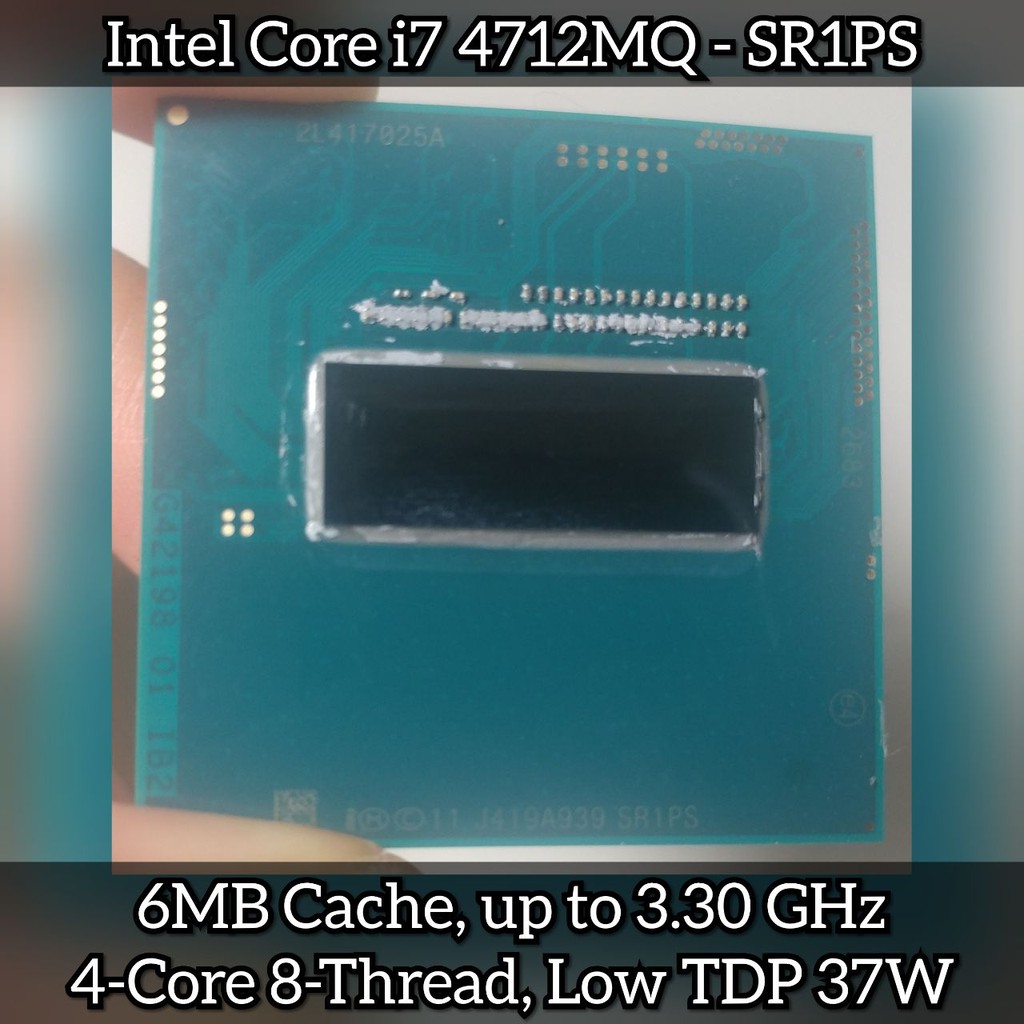 Jual CPU Intel Core Gen 4 Haswell i7 4702MQ SR15J 4712MQ SR1PS  Indonesia|Shopee Indonesia