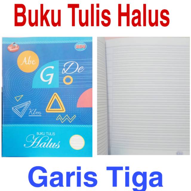 Buku Tulis Garis Tiga Buku Tulis Halus Buku Belajar Tulis Sambung Shopee Indonesia