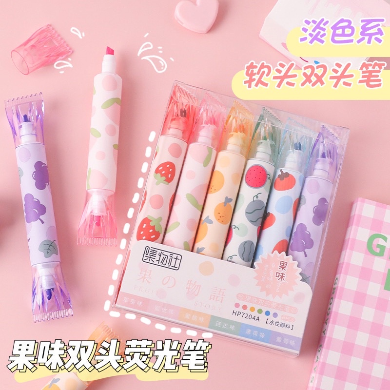

STABILO BUAH LUCU 1 BOX ISI 6 PC/HIGHLIGHTER/PASTEL/KOTAK SPIDOL HIGHLIGHTER STATIONERY SEKOLAH/KANTOR