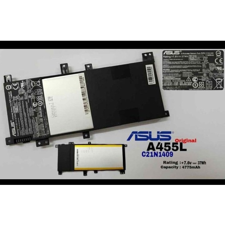 BATERAI ORIGINAL LAPTOP ASUS A455L FOR Asus A455LN Asus A455LF Asus A455LA SERIES