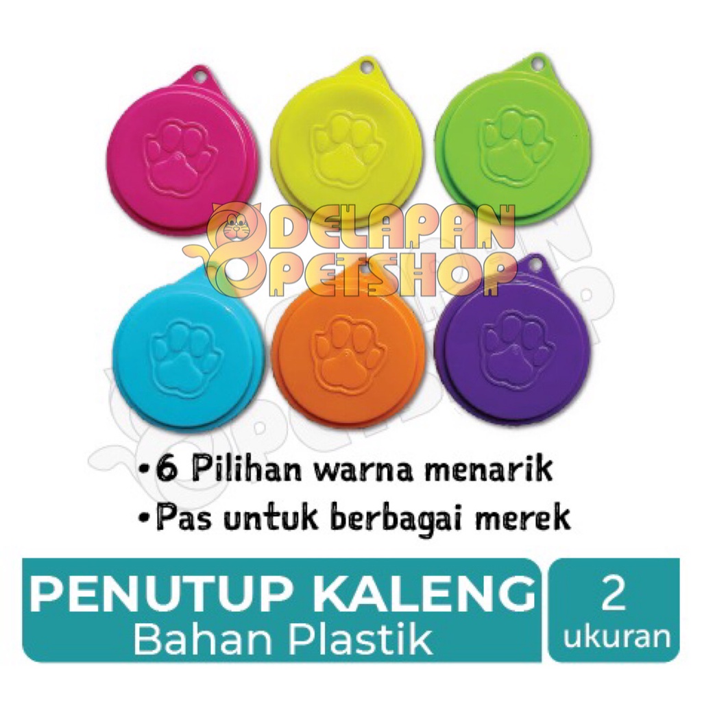 Tutup Kaleng Bahan Plastik Warna-Warni Serba Guna / Penutup Kaleng / Wet Food / Makanan Basah