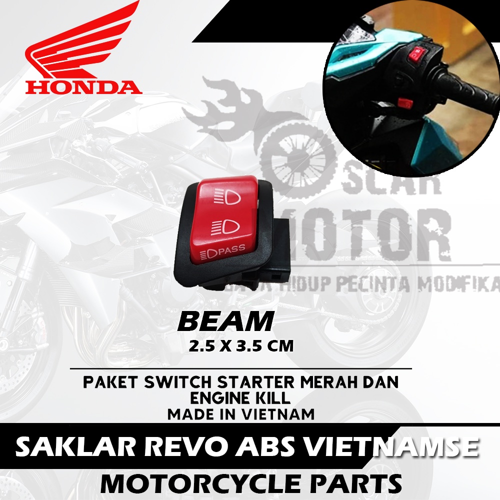 Saklar Starter Warna Merah Vietnam Saklar cut off pengganti idling stop beam PNP