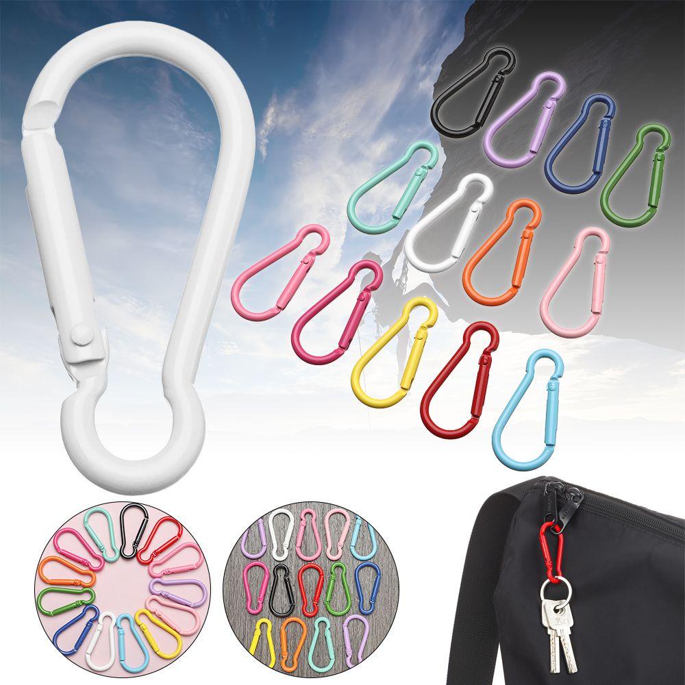 Suyo 5Pcs Tombol Panjat Pengaman Baru Multicolor Aluminium Alloy Carabiner