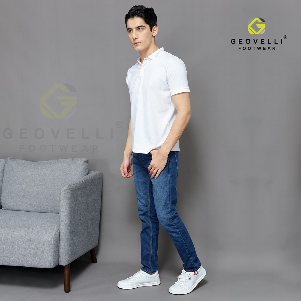 Sepatu Sneaker Pria Navy Sepatu Sneaker Pria Brand Geovelli Untuk Sekolah Kuliah Kerja Warna Hitam