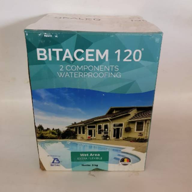 BITACEM 120 WATER PROOFING PELAPIS ANTI BOCOR KOLAM 3 kg