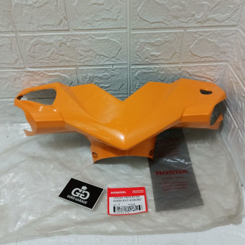 BATOK DEPAN HONDA BEAT KARBU - BEAT LAMA WARNA ORANGE 53205 - KVY - 910CBO ORIGINAL AHM