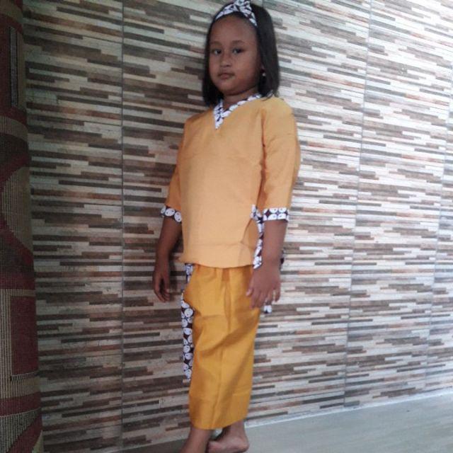 Setelan Kulot Batik Anak (free Bandana) Usia 2-9th /baju Batik Anak