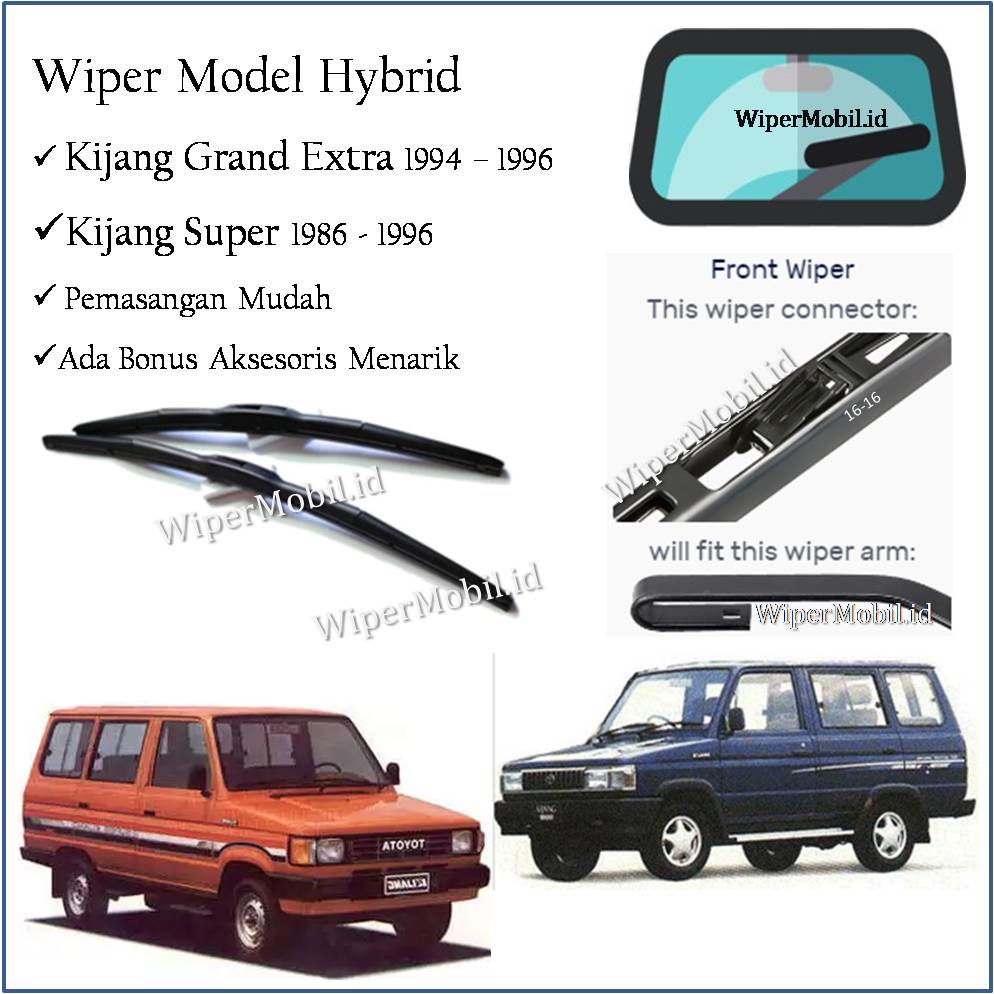 Wiper Hybrid Toyota Kijang GRAND EXTRA 1994 1995 1996