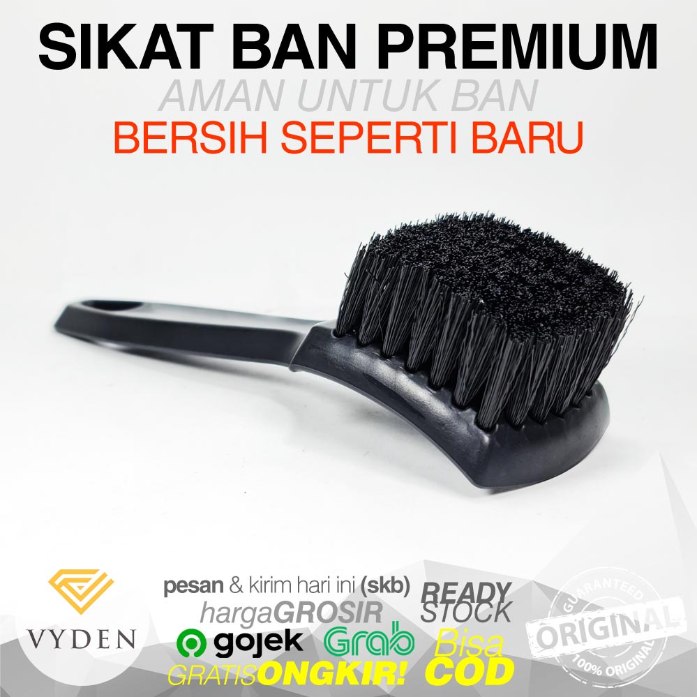 VYDEN Sikat Pembersih Ban Mobil Premium Halus Tire Brush Roda Motor Sepeda Fender Kolong Slebor Spakbor Lembut Halus MURAH