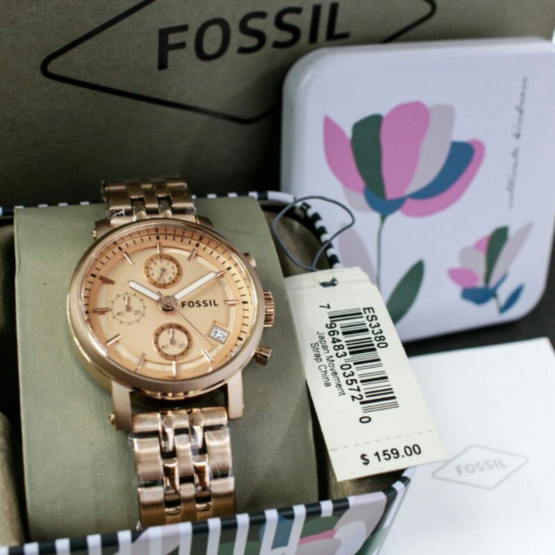 Jam Tangan Wanita Fossil + Tin Box Ori