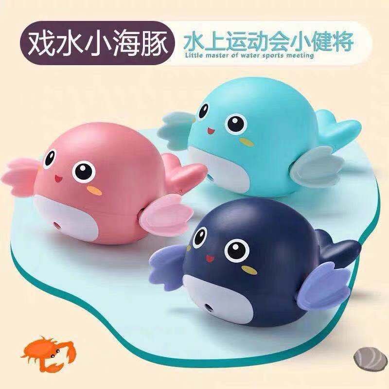 [BIG SALE] Mainan mandi air anak bayi paus, bebek, penguin, kura-kura, kepiting lucu berenang tanpa baterai