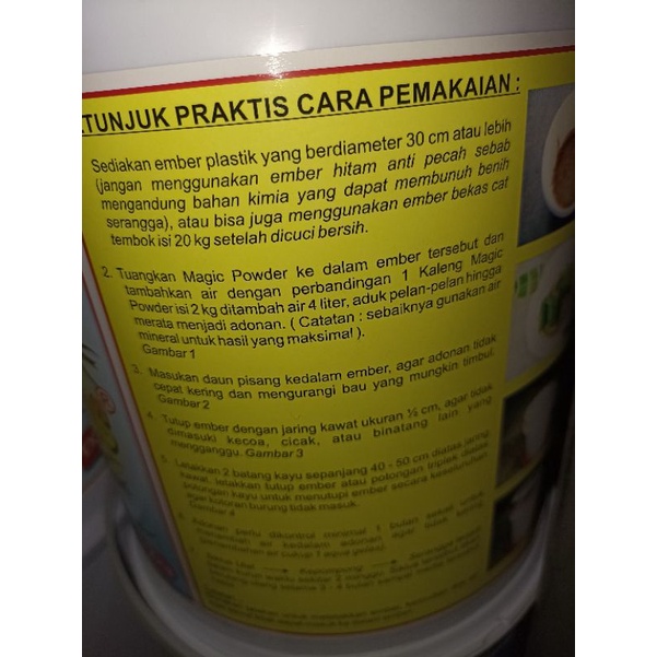 PAKAN WALET MAGIC POWDER CAP WALET MAS 2 KG