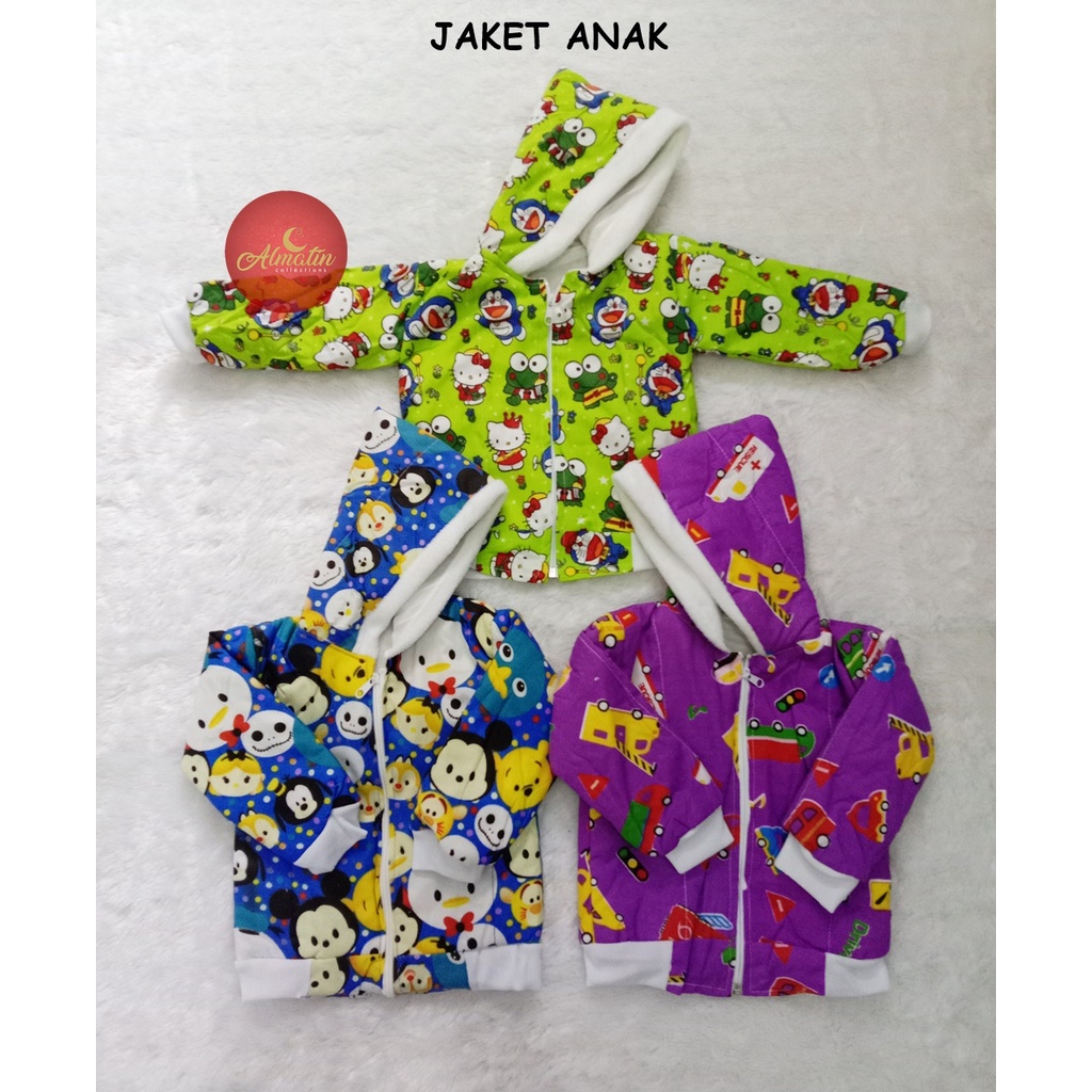 Sweater Bayi Hangat Karakter / Hoodie Fleece Anak